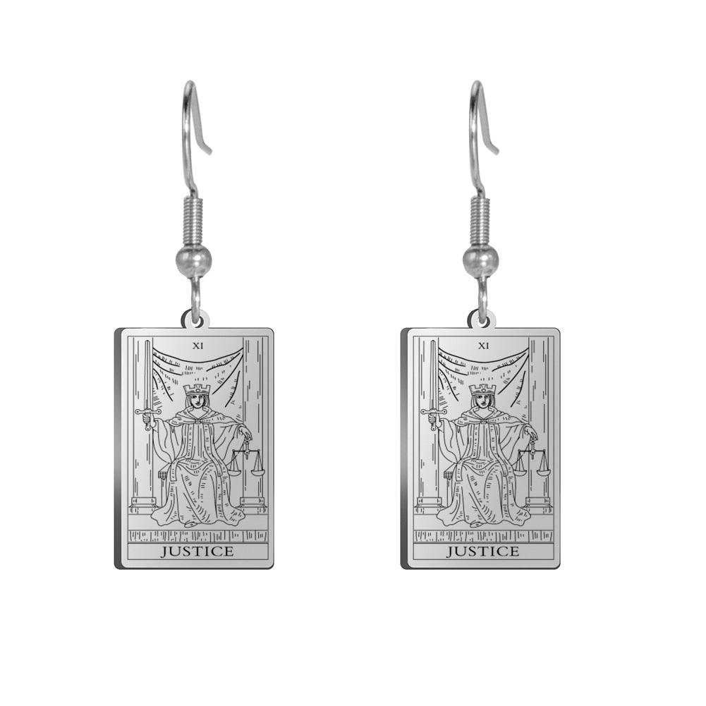 Tarot Card Gold/Silver Earring Set | Major Arcana, Spiritual Jewelry