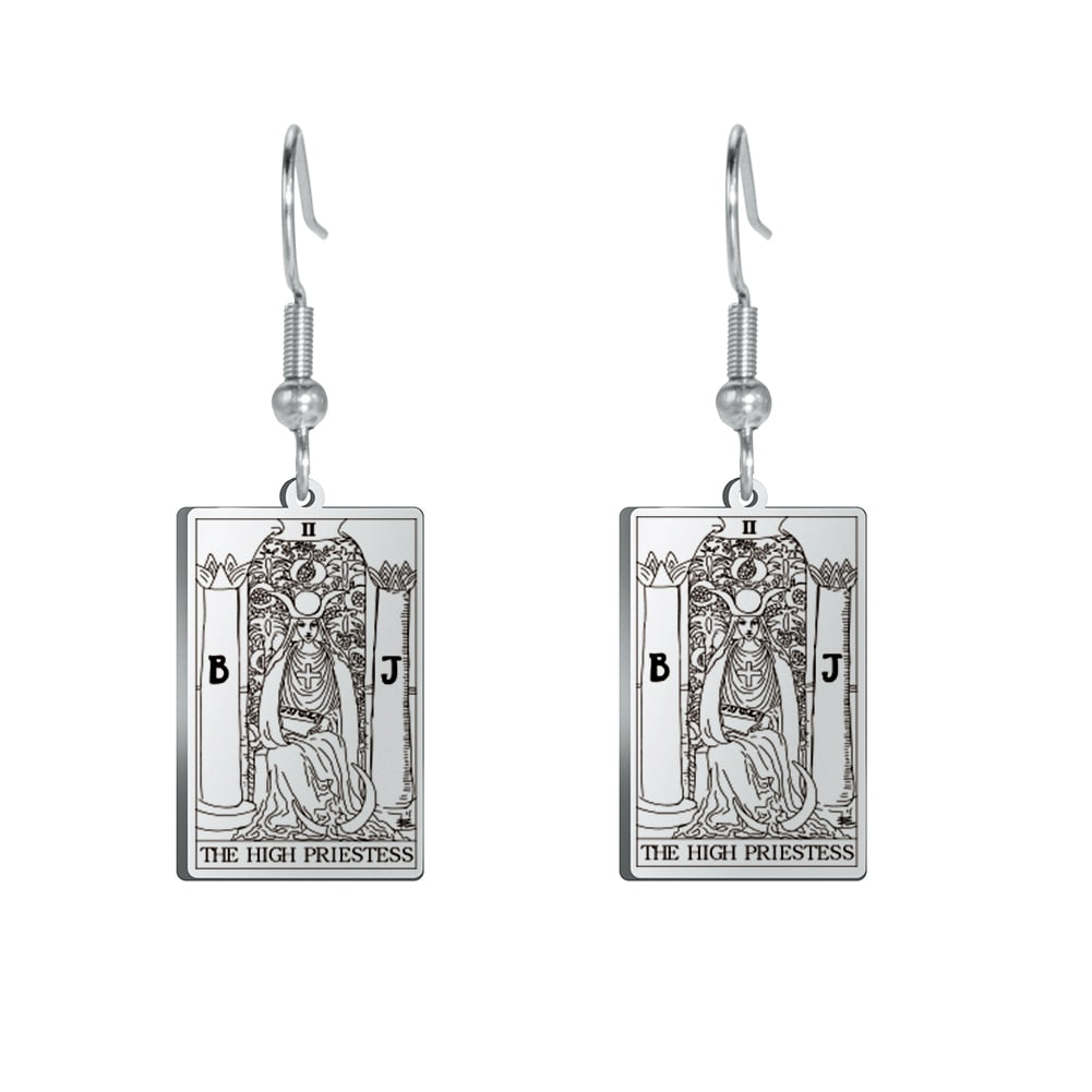 Tarot Card Gold/Silver Earring Set | Major Arcana, Spiritual Jewelry