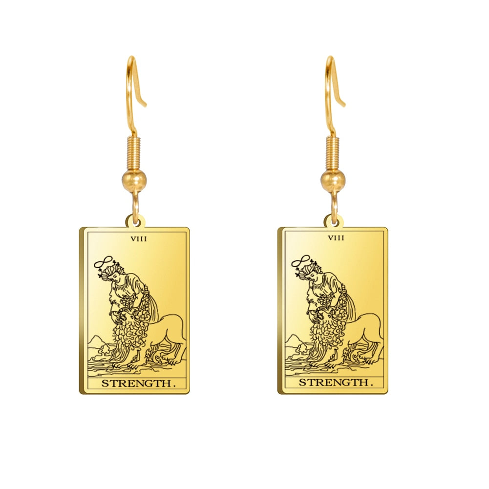 Tarot Card Gold/Silver Earring Set | Major Arcana, Spiritual Jewelry