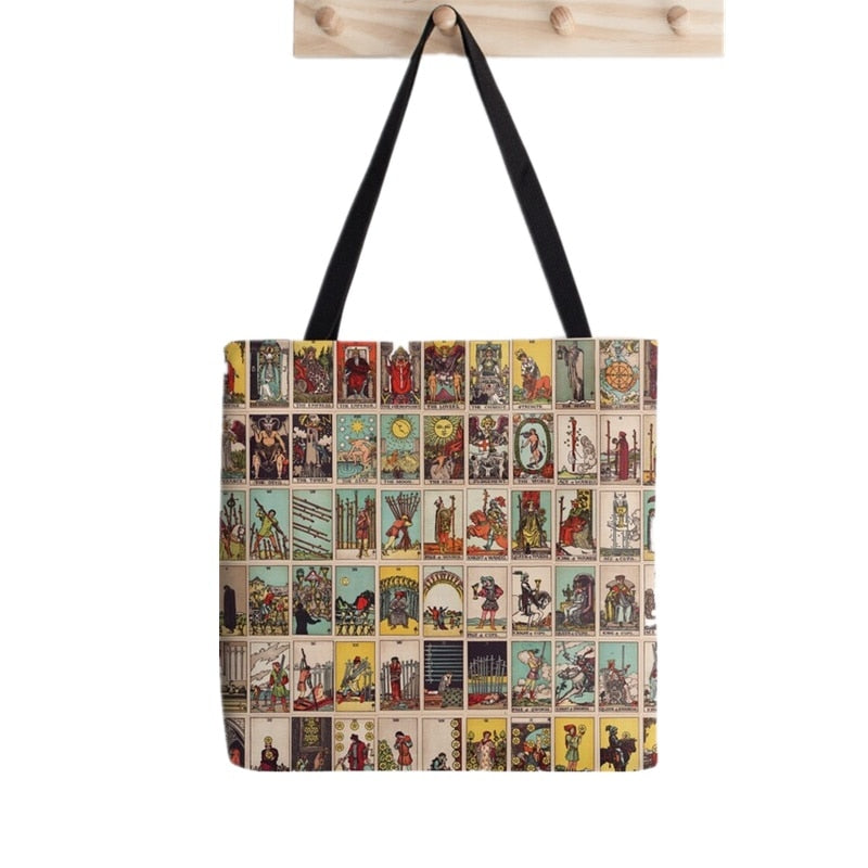 Tarot Card Major Arcana Tote Bag | Carrying Bag, Rider-Waite-Smith