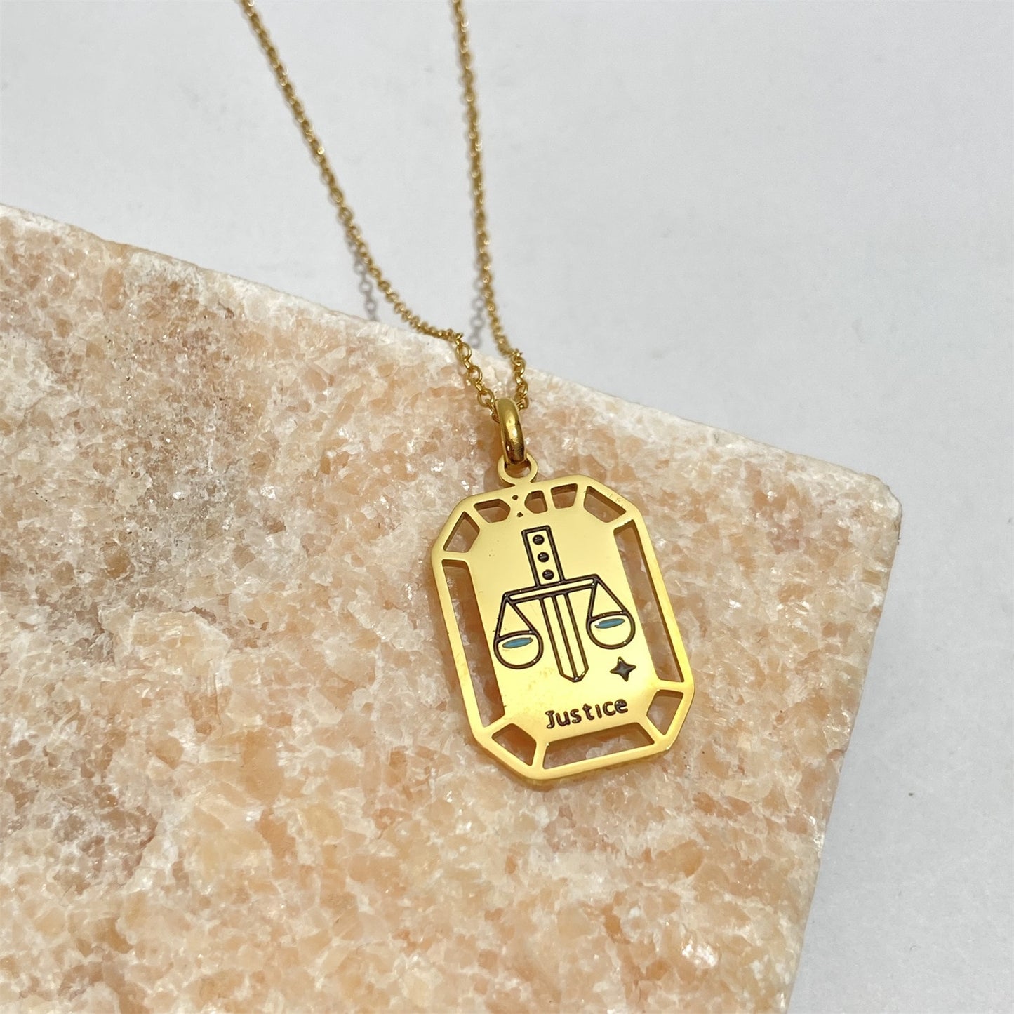 Gold Tarot Card Necklace & Pendant | Stainless Steel, Major Arcana Cards