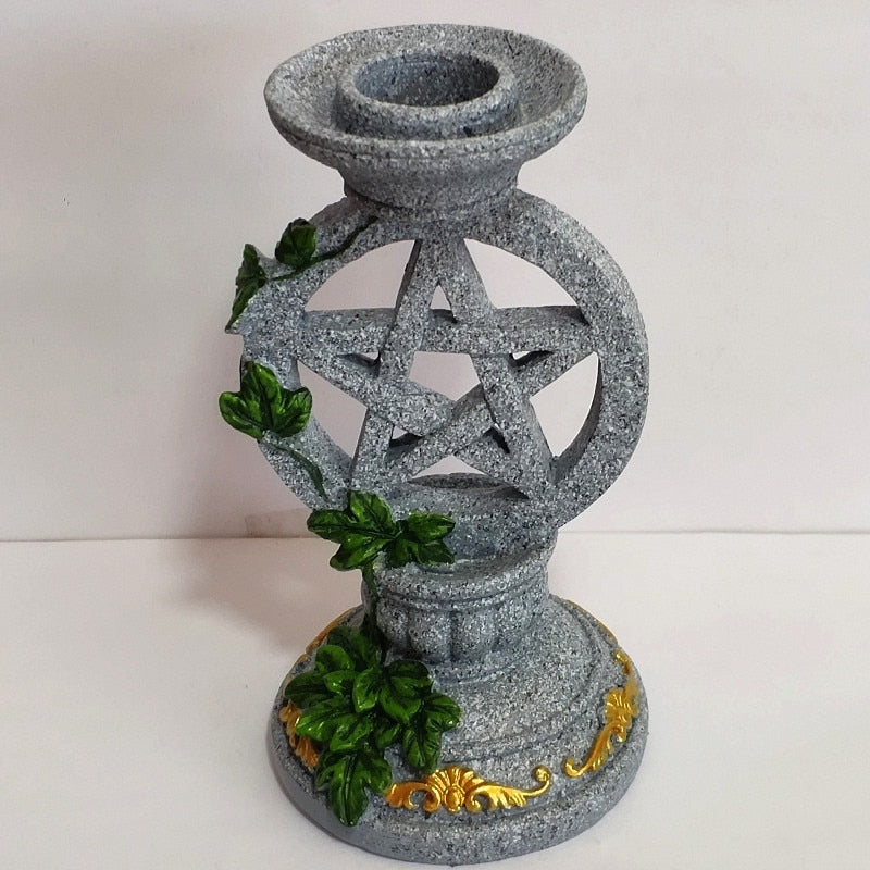 Pentagram Candlestick Holder | Altar Ceremony Accesoriess