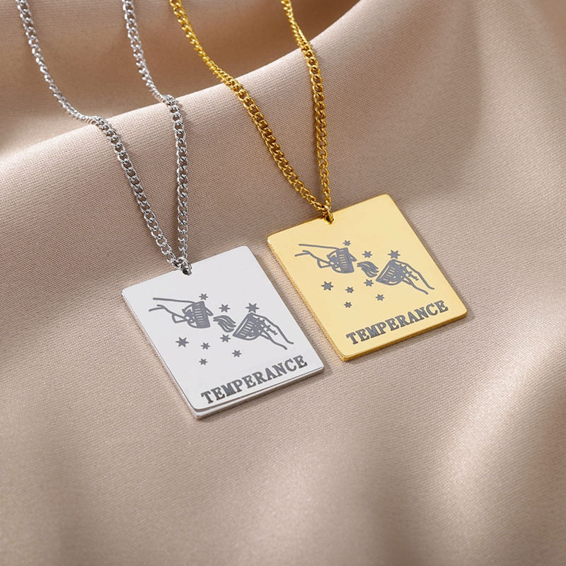 Vintage Tarot Card Pendant Necklace | Major Arcana Tarot Jewelry