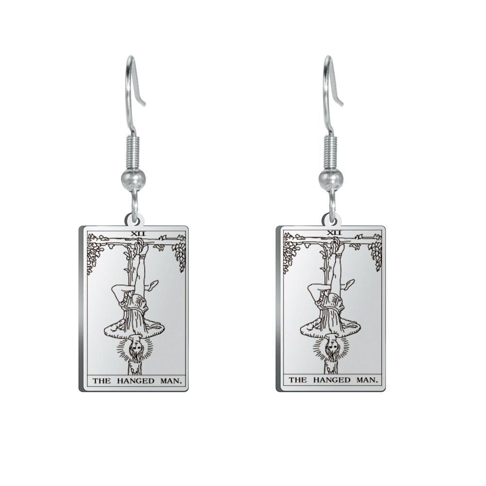 Tarot Card Gold/Silver Earring Set | Major Arcana, Spiritual Jewelry