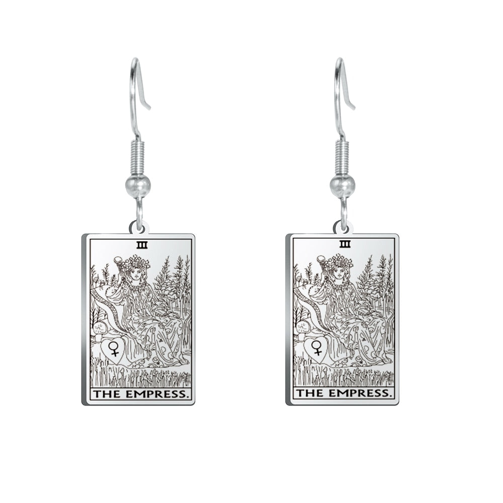 Tarot Card Gold/Silver Earring Set | Major Arcana, Spiritual Jewelry