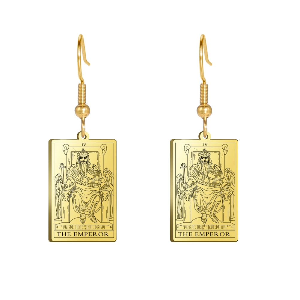 Tarot Card Gold/Silver Earring Set | Major Arcana, Spiritual Jewelry