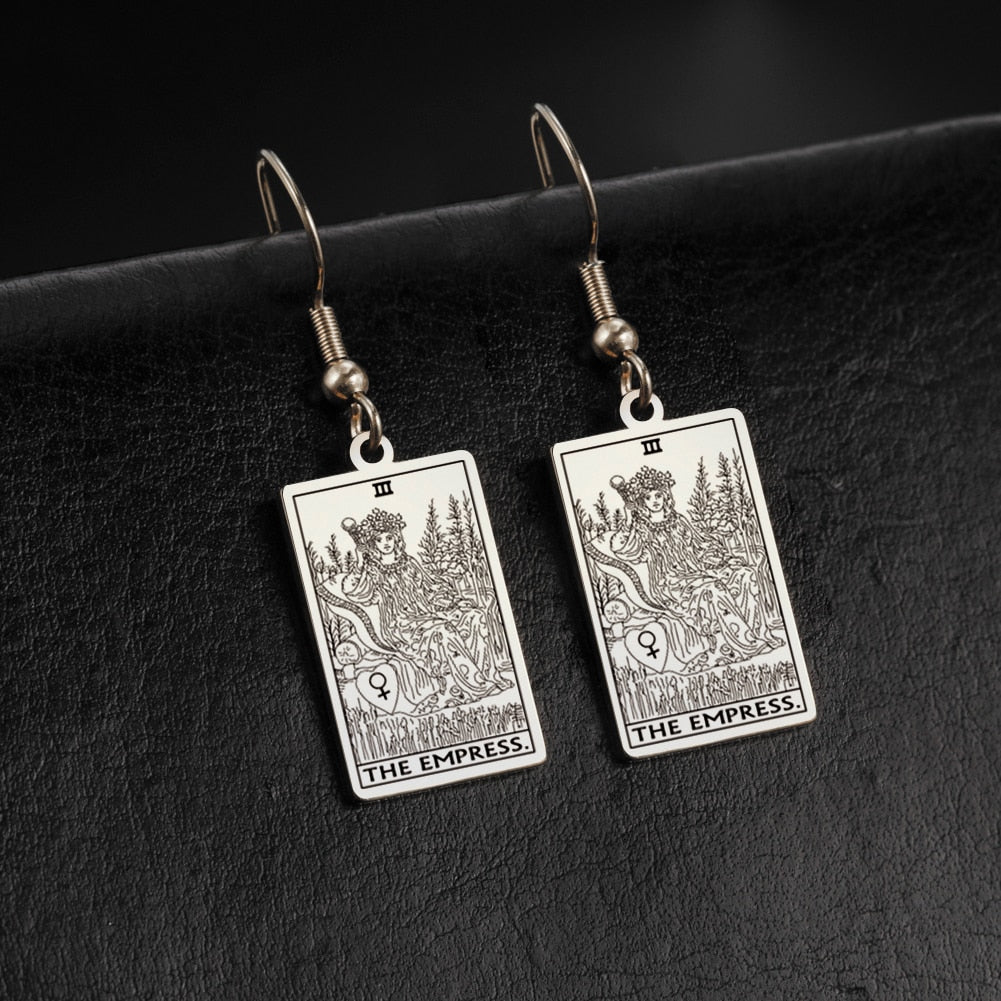 Tarot Card Gold/Silver Earring Set | Major Arcana, Spiritual Jewelry