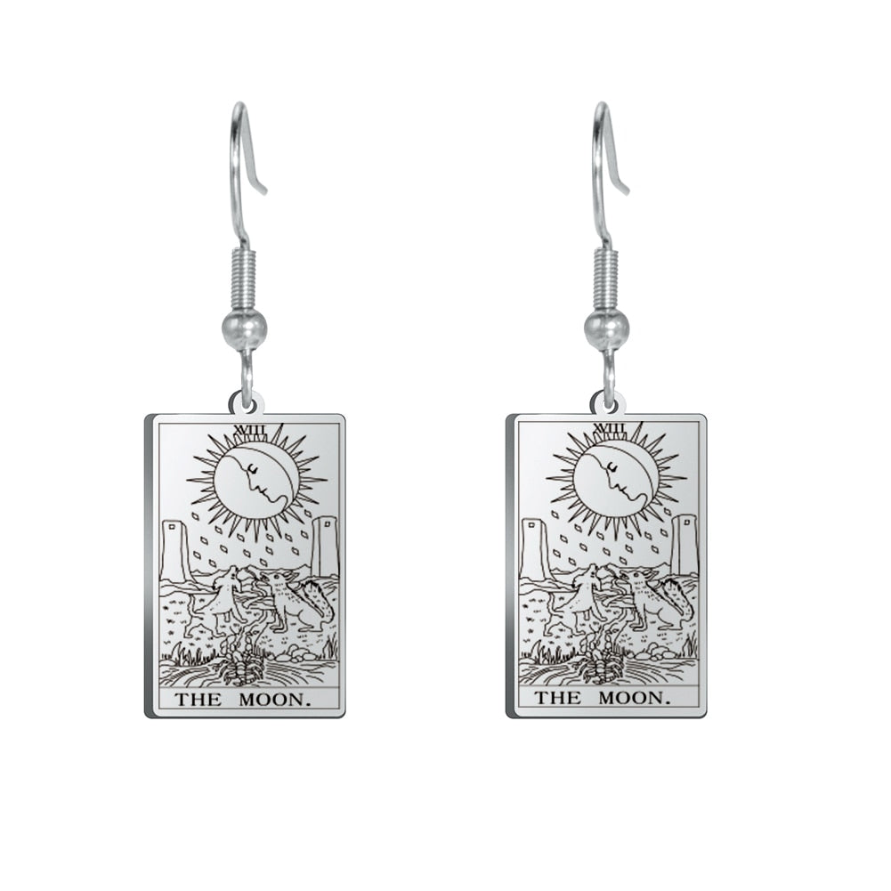 Tarot Card Gold/Silver Earring Set | Major Arcana, Spiritual Jewelry