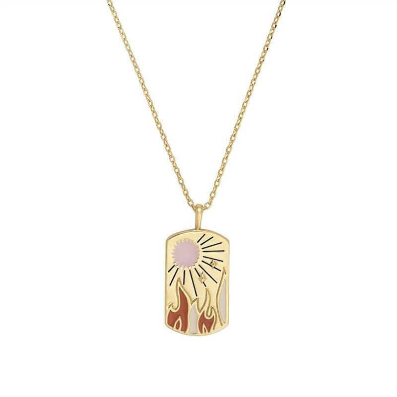 Four Elements Dainty Necklace | Fire, Water, Earth, Ether