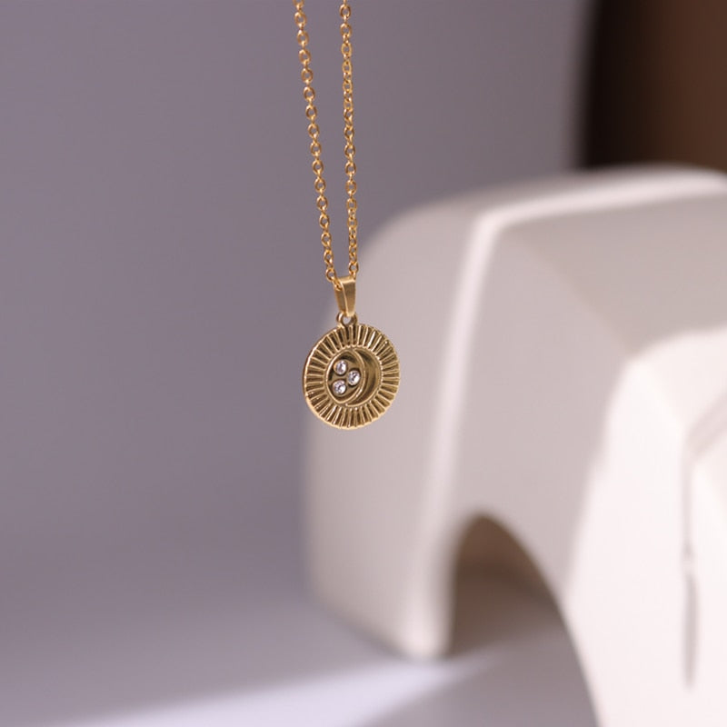 Tarot - Astrology Rhinestone Necklaces | Dainty Vintage Style