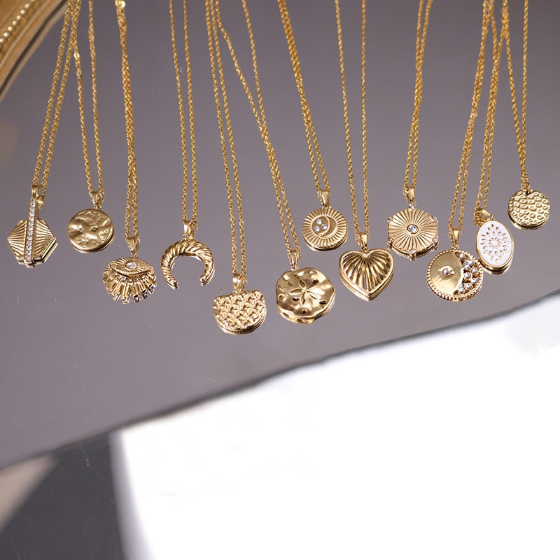 Tarot - Astrology Rhinestone Necklaces | Dainty Vintage Style