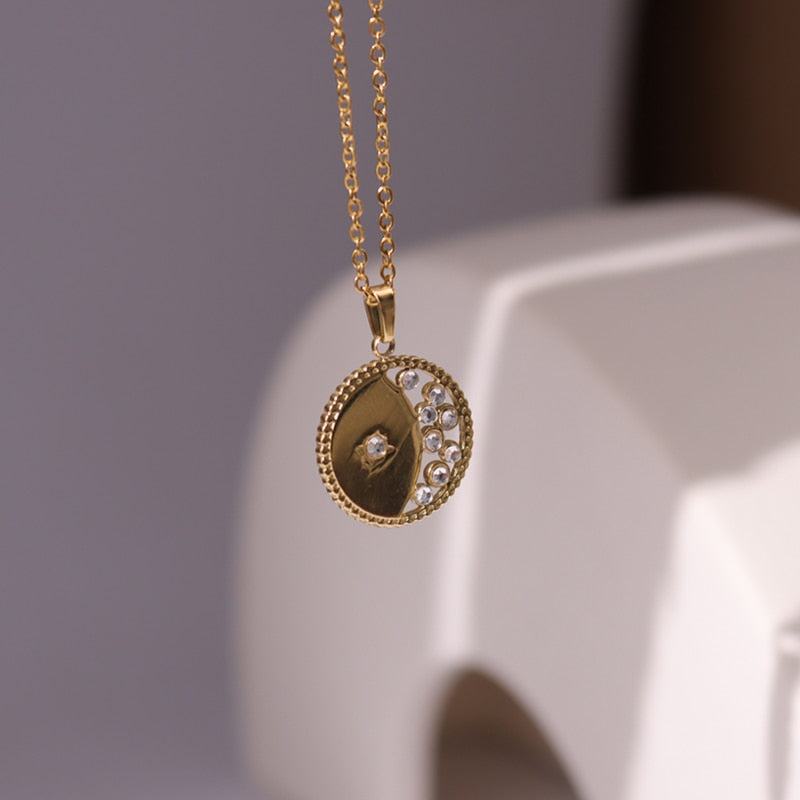 Tarot - Astrology Rhinestone Necklaces | Dainty Vintage Style
