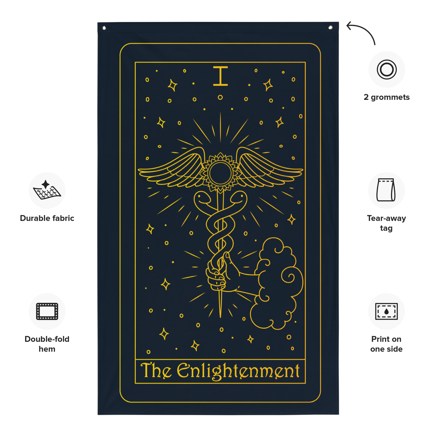 'The Enlightenment' Tarot Flag Tapestry