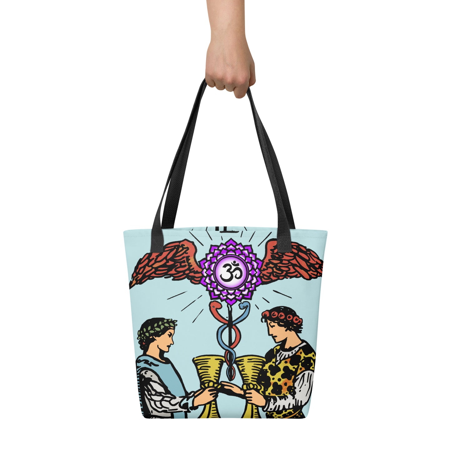'Two of Cups' Tarot Card Tote Bag | Chakra Minor Arcana Accessories