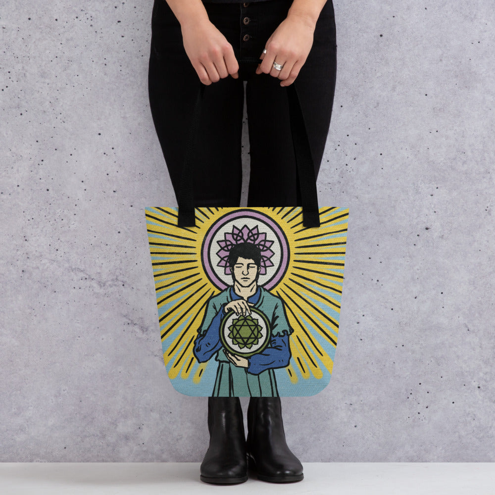 'Four of Pentacles' Tarot Card Tote Bag | Chakra Minor Arcana Accessories