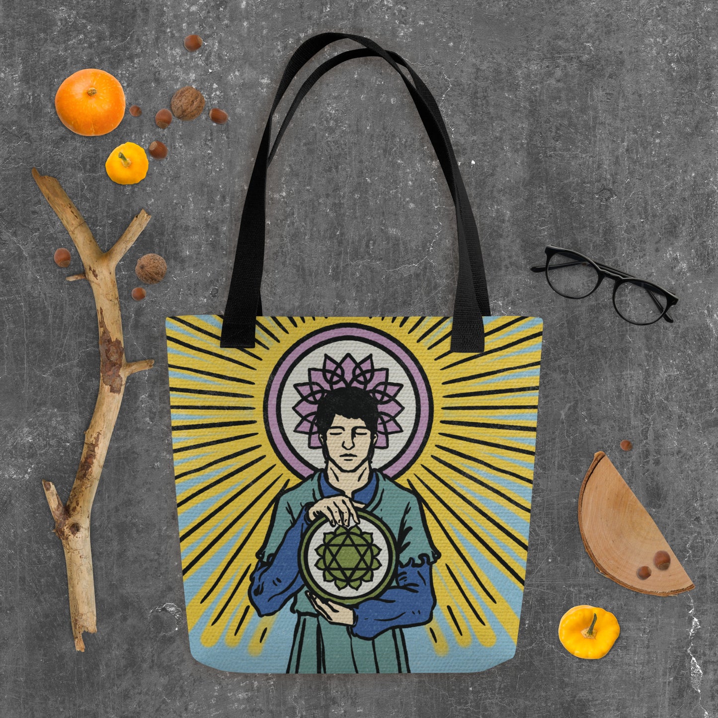'Four of Pentacles' Tarot Card Tote Bag | Chakra Minor Arcana Accessories