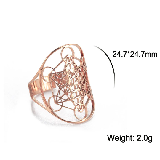 Geometric Archangel Ring | Gold, Silver, Rose Gold