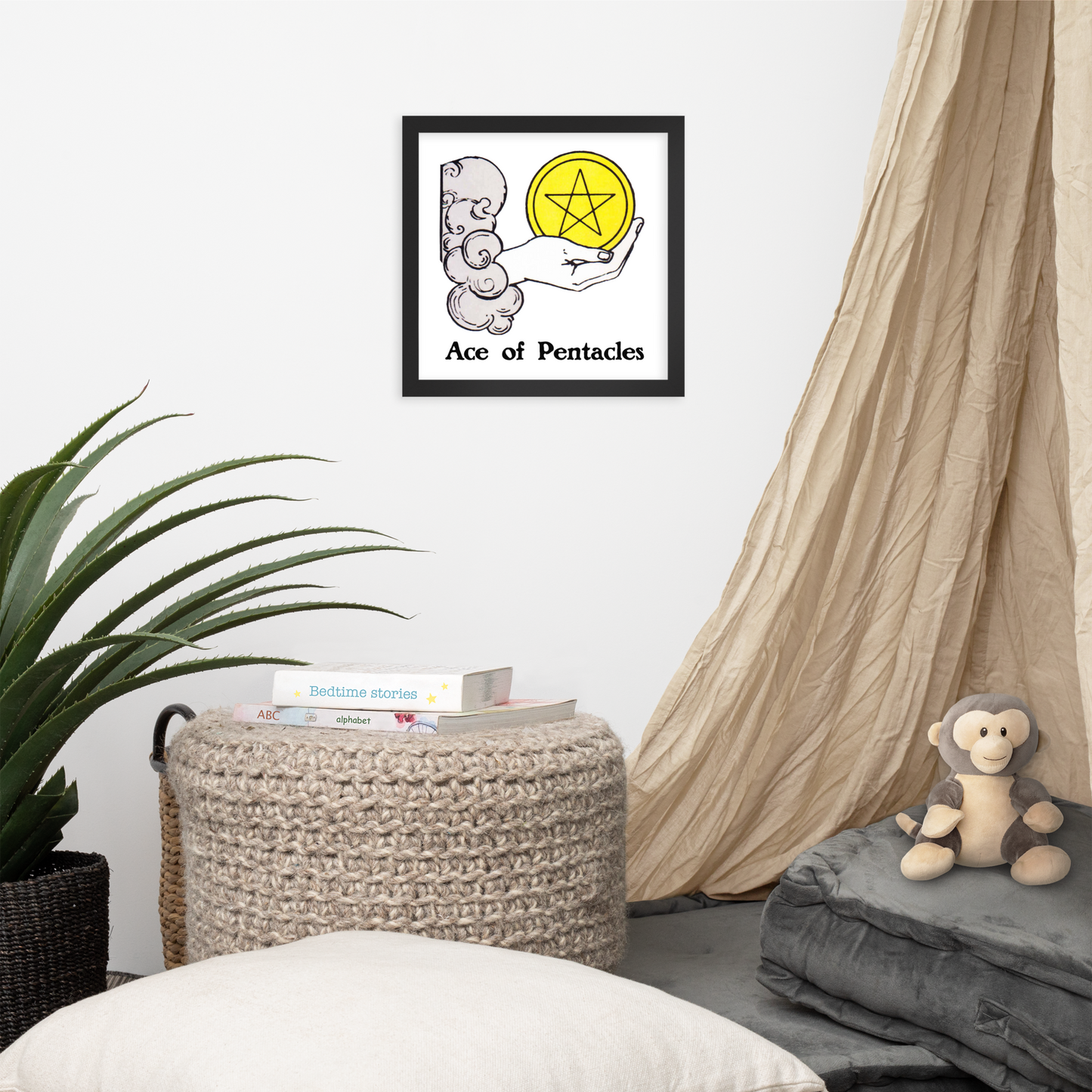 'Ace of Pentacles' Framed Poster