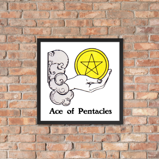'Ace of Pentacles' Framed Poster