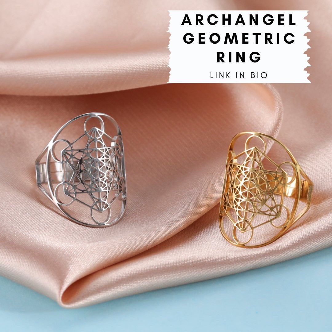 Geometric Archangel Ring | Gold, Silver, Rose Gold