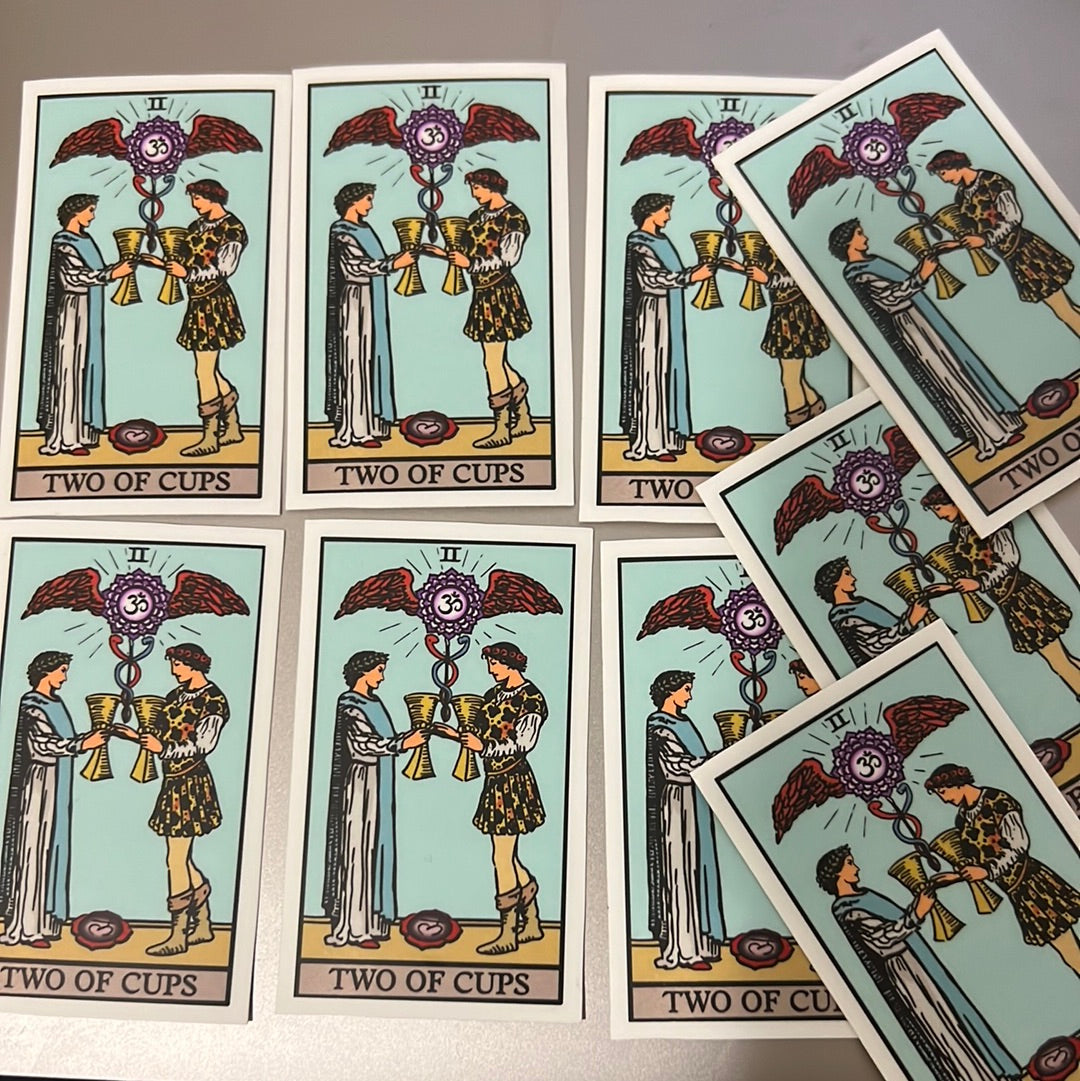 ‘Two of Cups' Chakra Series Stickers