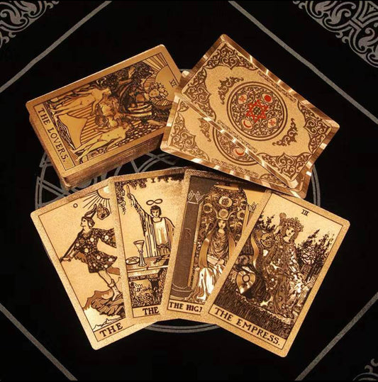 Pink-Coffee Silver Foil Rider-Waite-Smith Tarot Card Deck