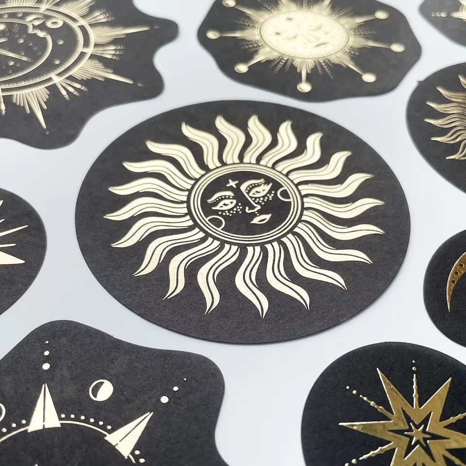 Astrology Stickers | Sun, Moon, Stars | Scrapbooking, Journalling, Lockers