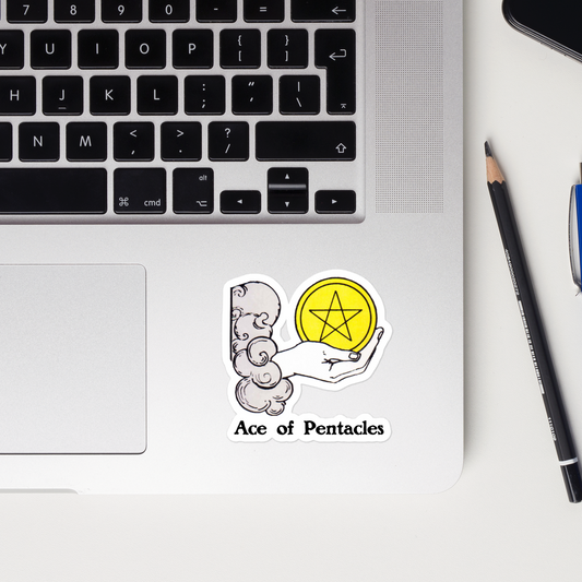 'Ace of Pentacles' Vinyl Sticker | Minor Arcana Crafting Supplies