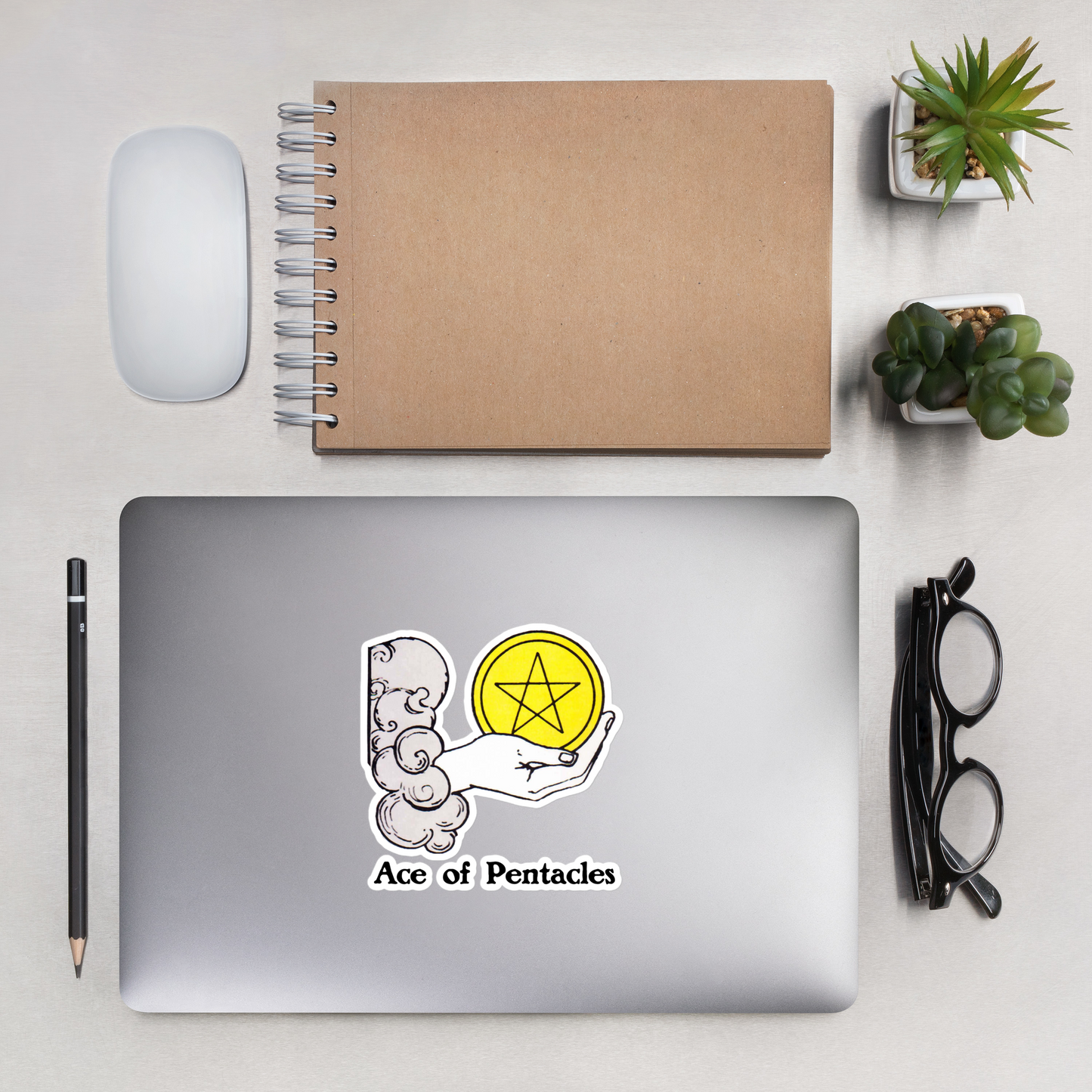 'Ace of Pentacles' Vinyl Sticker | Minor Arcana Crafting Supplies
