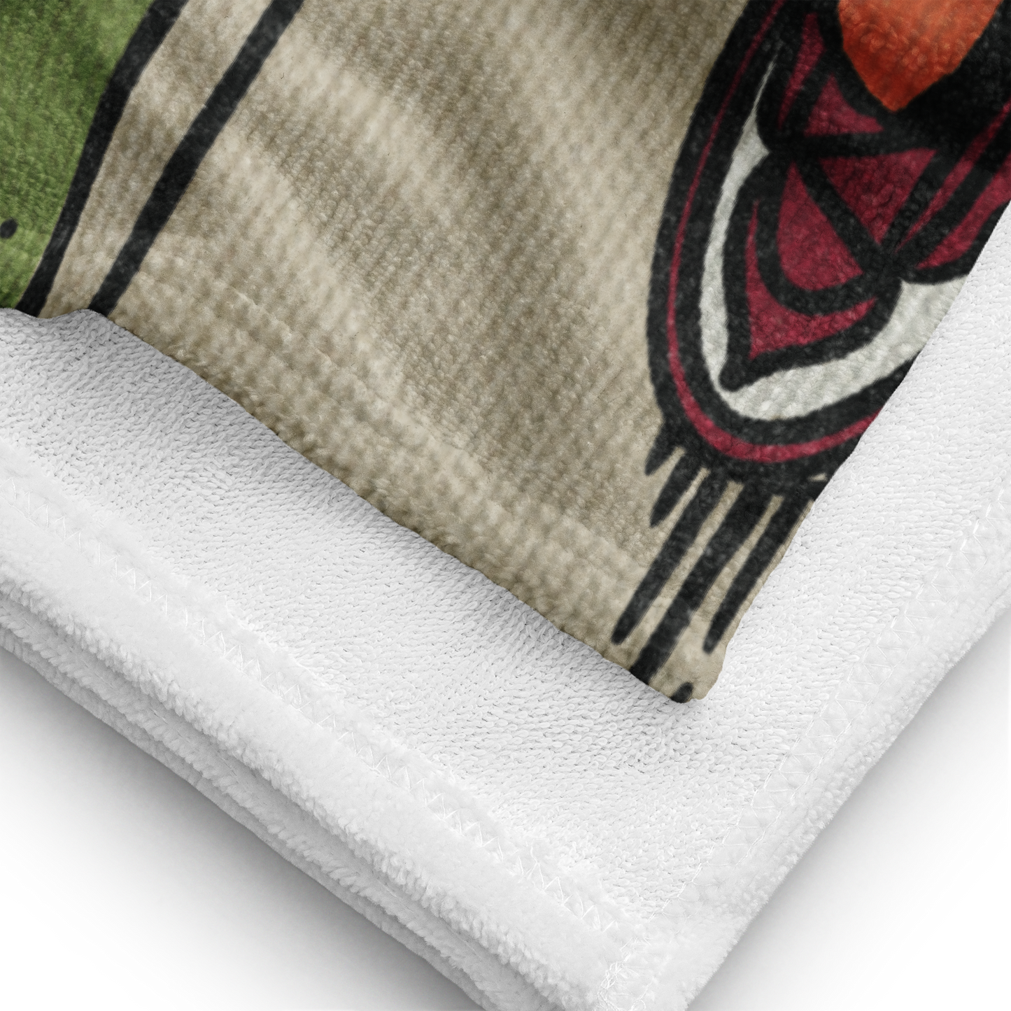 Four of Pentacles Chakra Tarot Card Bath and Beach Towel