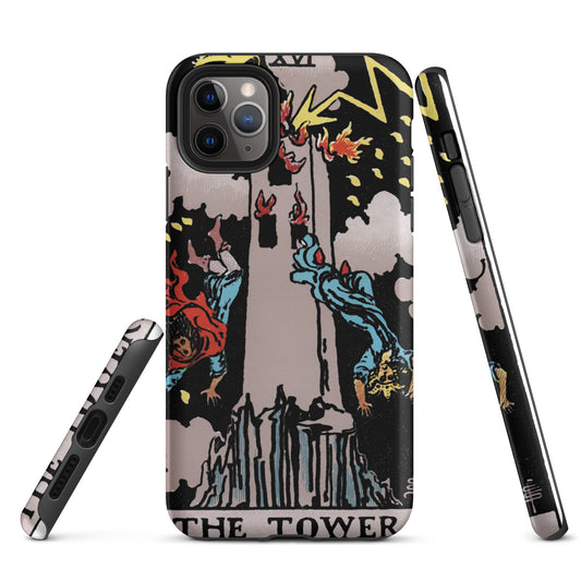 'The Tower' Tarot Card Durable, Anti-Shock iPhone Case