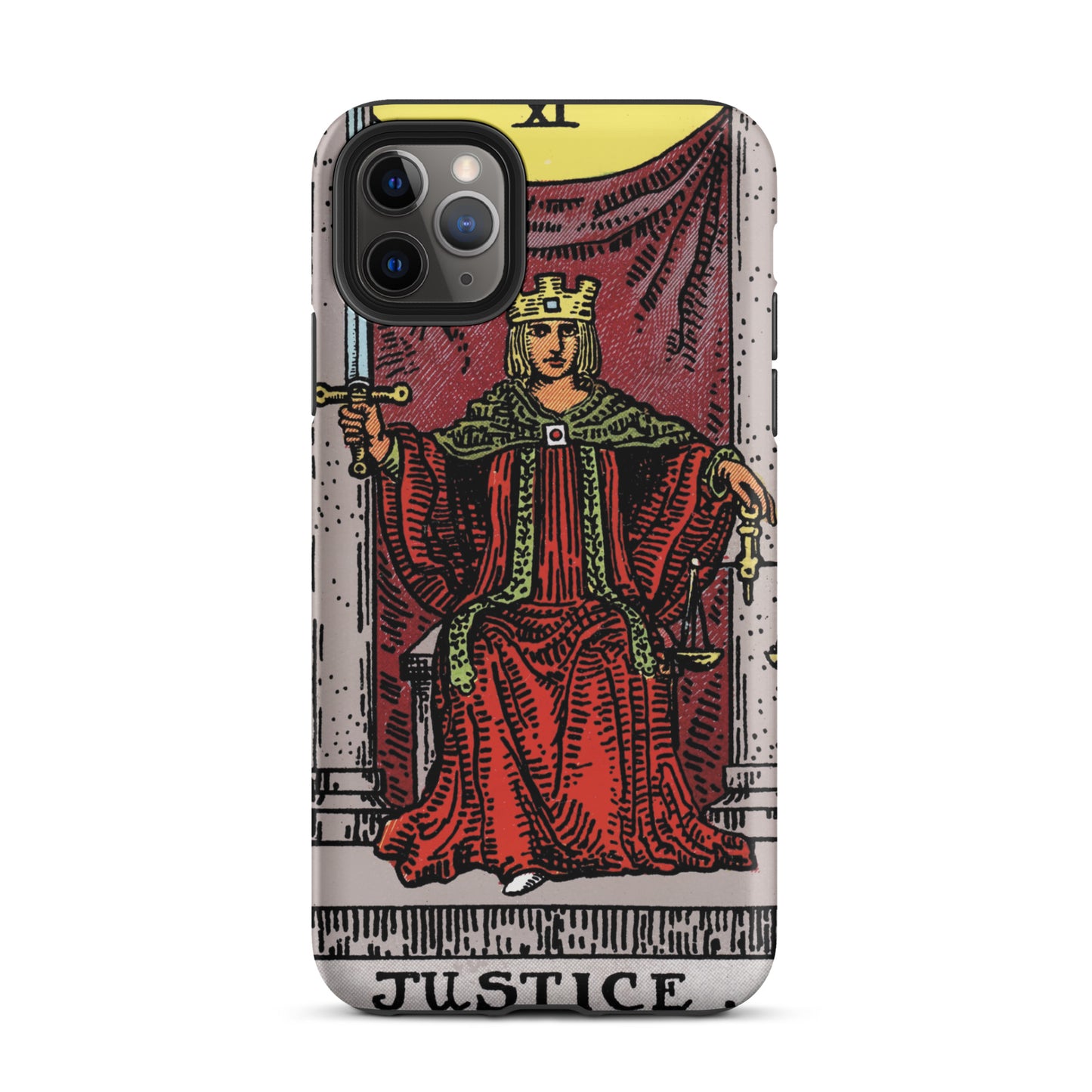 'Justice' Tarot Card Durable, Anti-Shock iPhone Case | Major Arcana