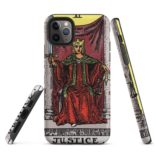 'Justice' Tarot Card Durable, Anti-Shock iPhone Case | Major Arcana