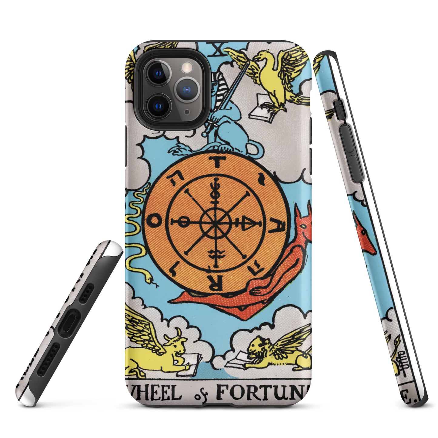 'Wheel of Fortune' Tarot Card, Anti-Shock iPhone Case | Major Arcana