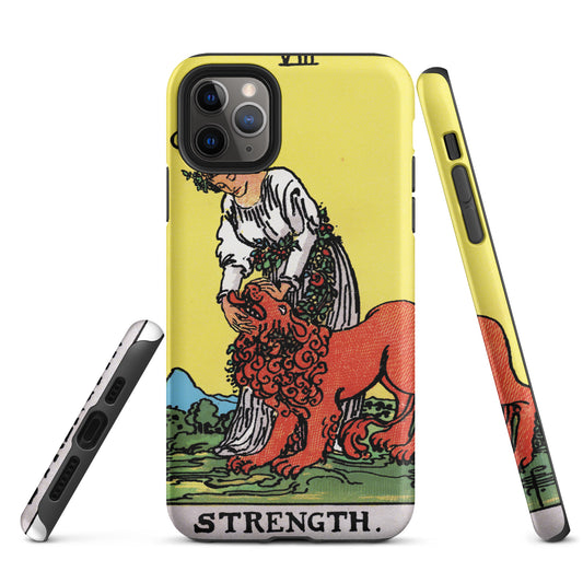 'Strength' Tarot Card, Anti-Shock iPhone Case | Major Arcana