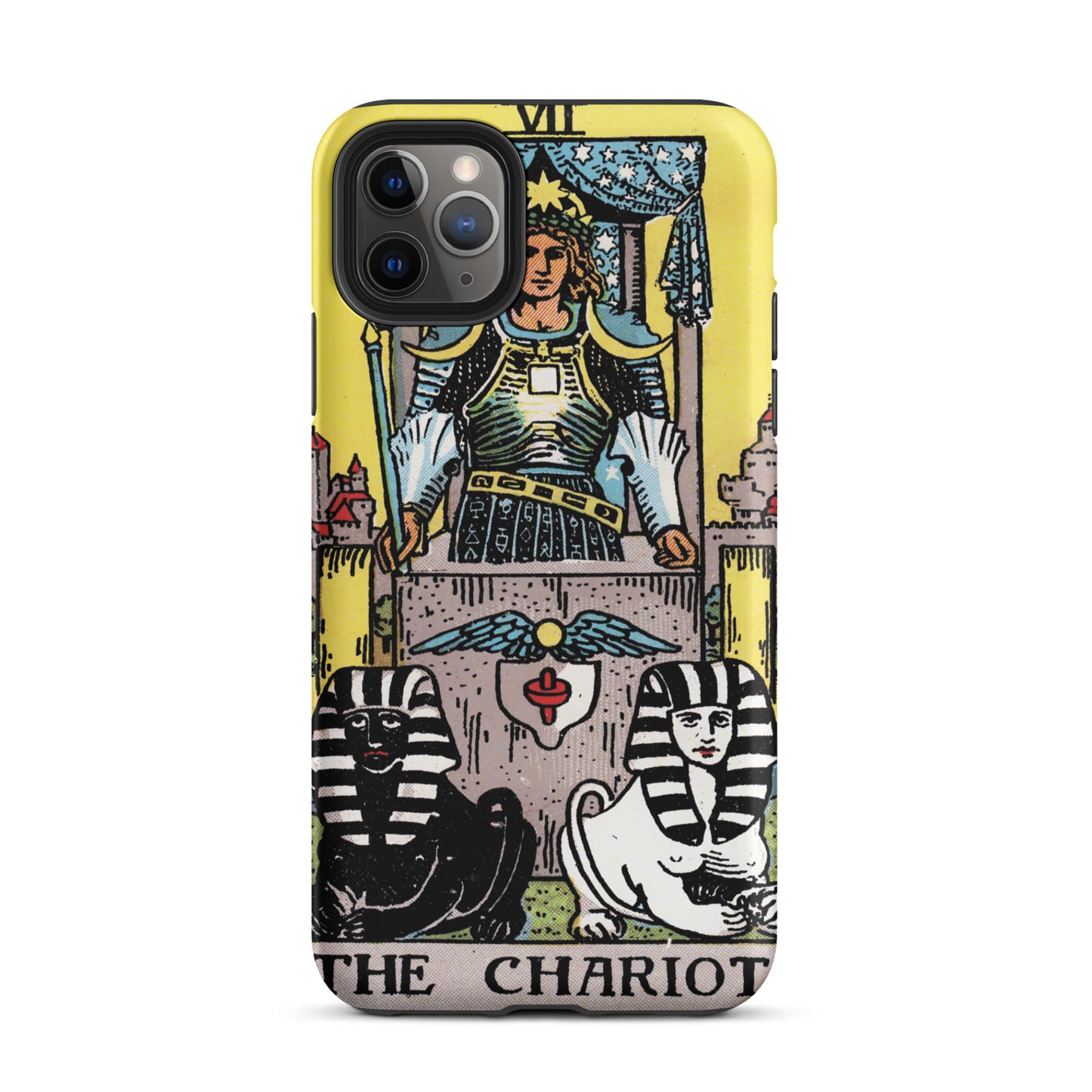 'The Chariot' Tarot Card, Anti-Shock iPhone Case | Major Arcana