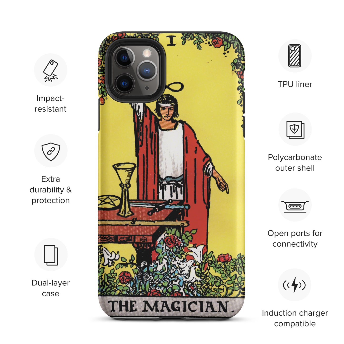 'The Magician' Tarot Card Durable, Anti-Shock iPhone Case | Major Arcana