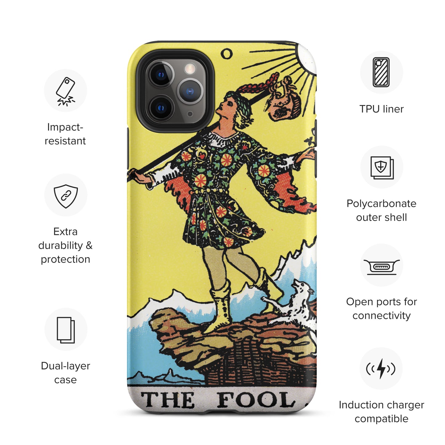 'The Fool' Tarot Card Durable, Anti-Shock iPhone Case