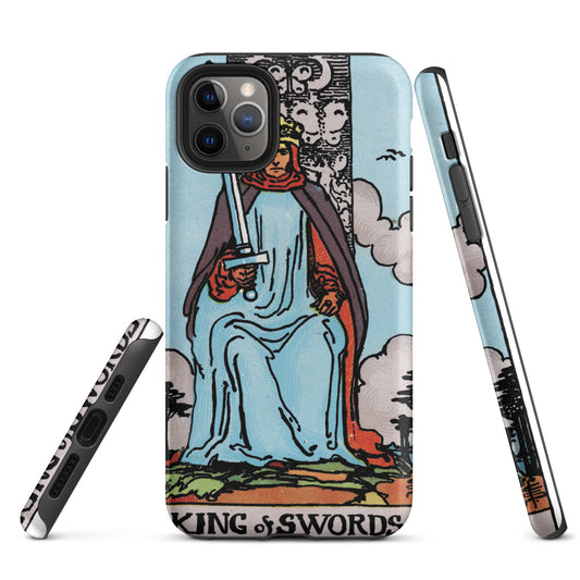 'King of Swords' Tarot Card Durable, Anti-Shock iPhone Case