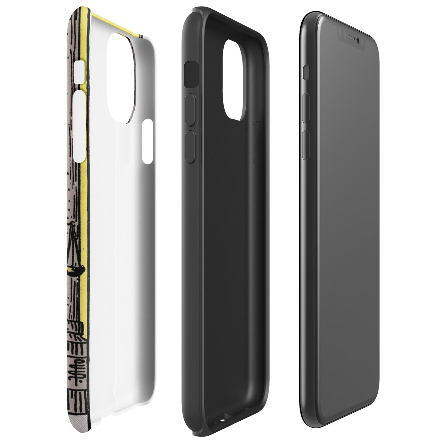 'Justice' Tarot Card Durable, Anti-Shock iPhone Case | Major Arcana