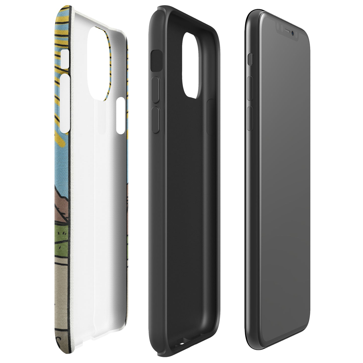 'Four of Pentacles' Anti-Shock, Tarot Card iPhone Case | Minor Arcana