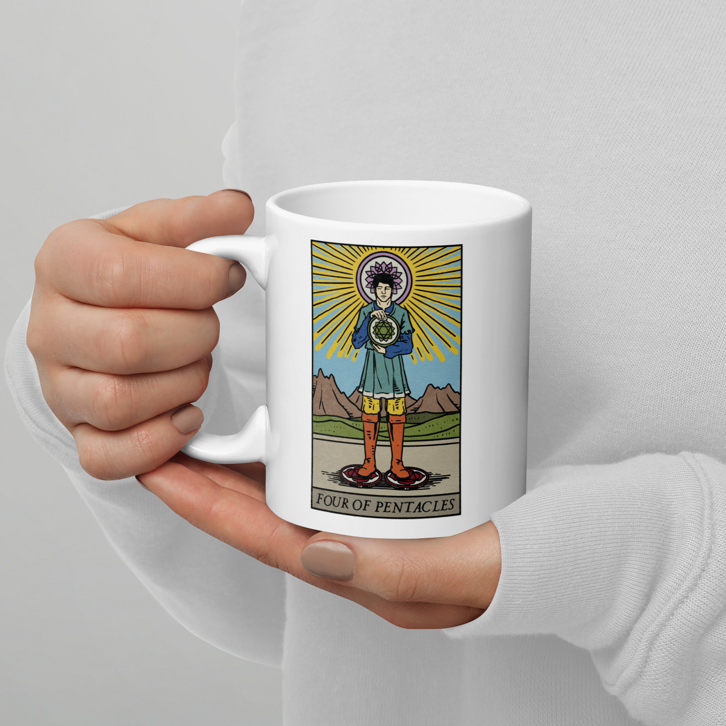 'Four of Pentacles' Chakra Design Mug