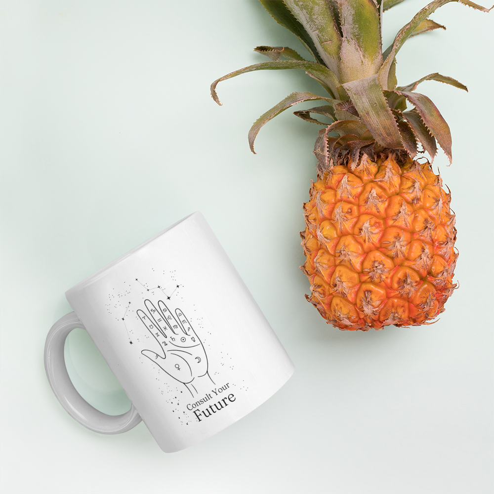 'Consult Your Future' Mug | Psychic, Palm and Astrology-Themed Drinkware