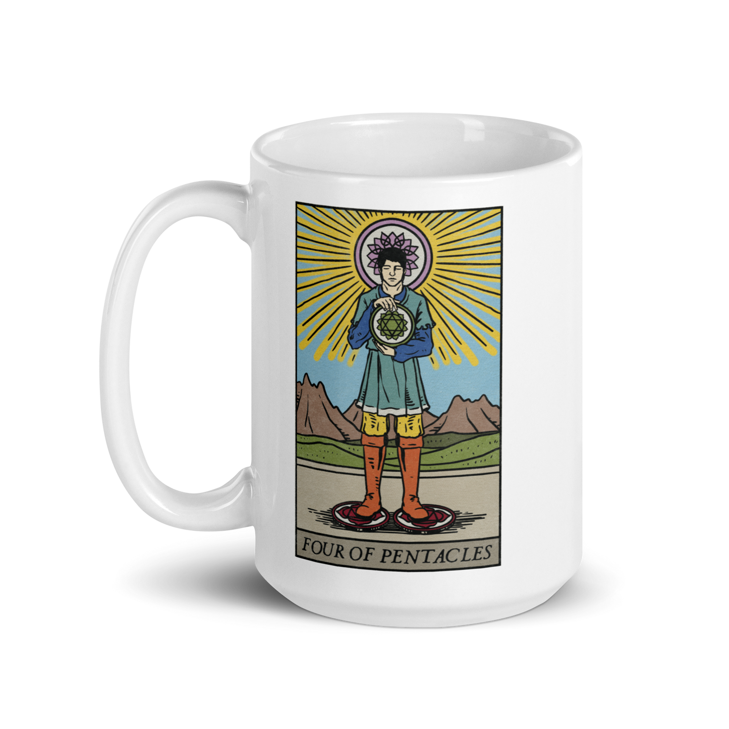 'Four of Pentacles' Chakra Design Mug