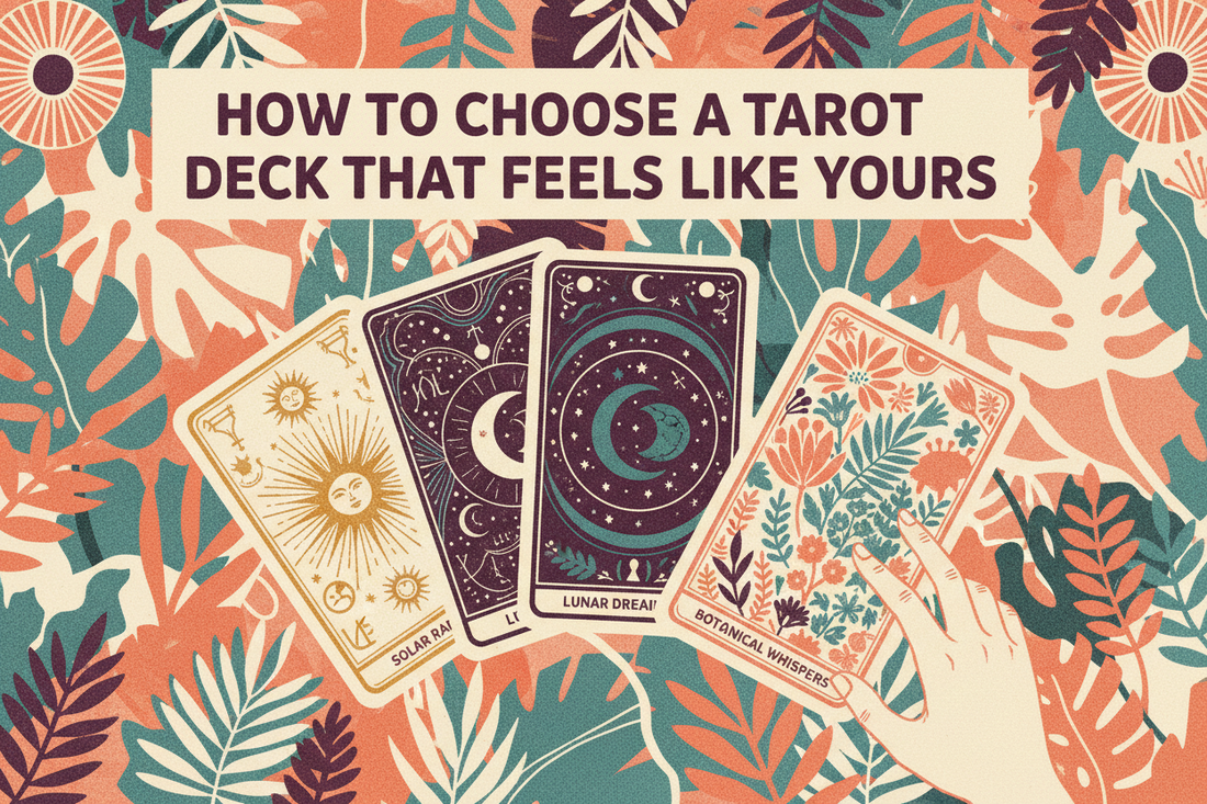 How to choose a Tarot deck, with solar, lunar, and botanical deck personalities