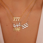 Angel Numbers Necklace | 111, 555, 777 | Gold, Silver, Rose Gold Jewelry