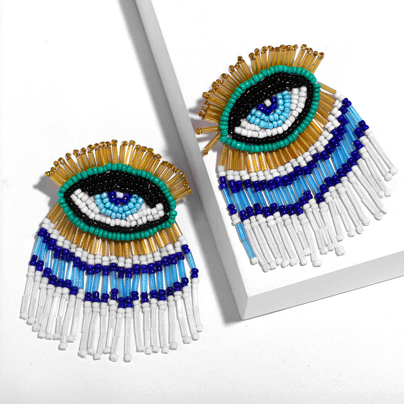 Evil Eye Bohemian Earrings | Miyuki Beads| Nazar Protection Jewelry