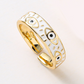 Aesthetic Gold Evil Eye Ring | Spiritual, Hamsa Style Stainless Steel Jewelry