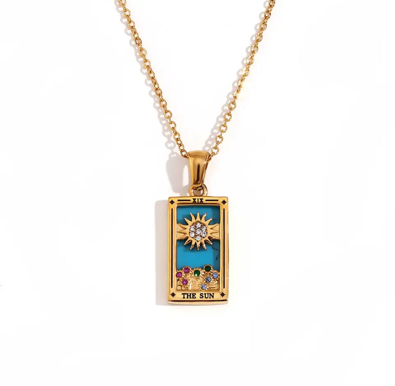 18k Gold Plated Dainty Tarot Card Necklace | Silver / Gold Jewelry