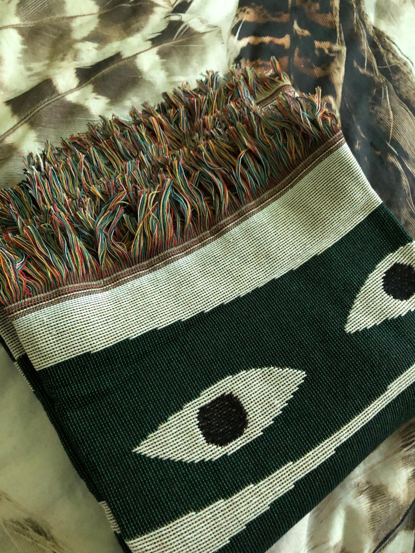 Million Eyes Woven Blanket | Versatile Rug, Tapestry